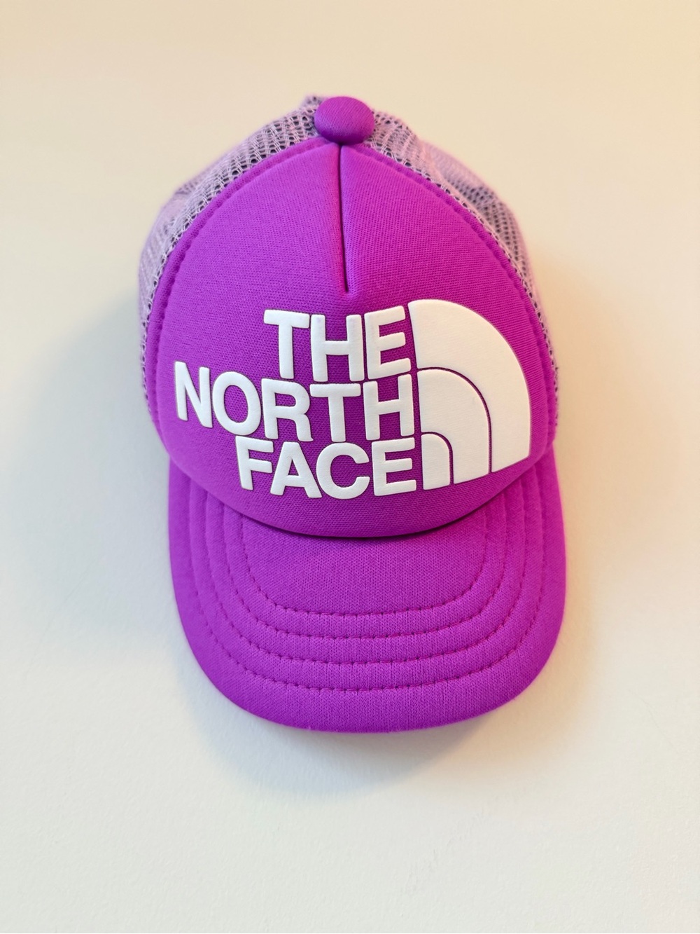 The North Face Bright Purple Logo Trucker Cap 0-6M